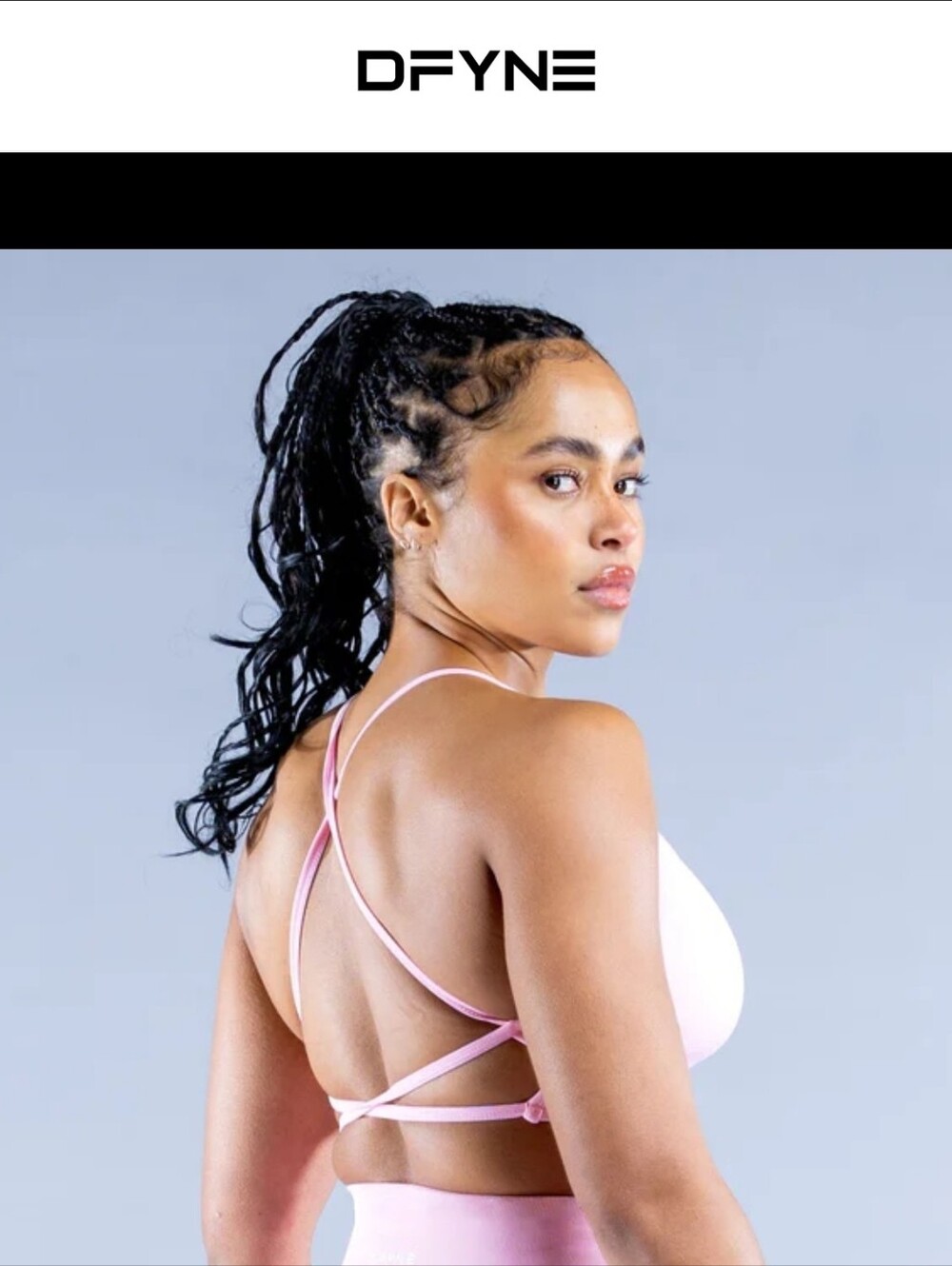 DFYNE Dynamic Backless Bra Light Rose Pink